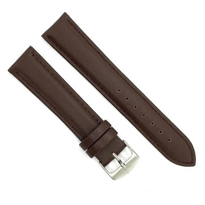 腕時計 ベルト ロングサイズ 本革 20mm レザー バンド Diloy302エッセンシャル ダークブラウン |  | 01