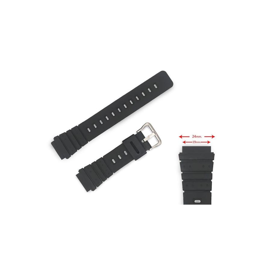 互換品 腕時計 ベルト 19mm カシオウレタンバンド Diloy 189F4 AQ100W
