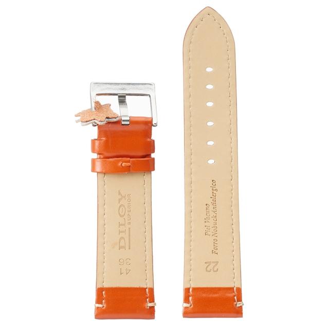 Diloy 腕時計 ベルト 22mm スムースレザー バンド 本革 Superior オレンジ |  | 01