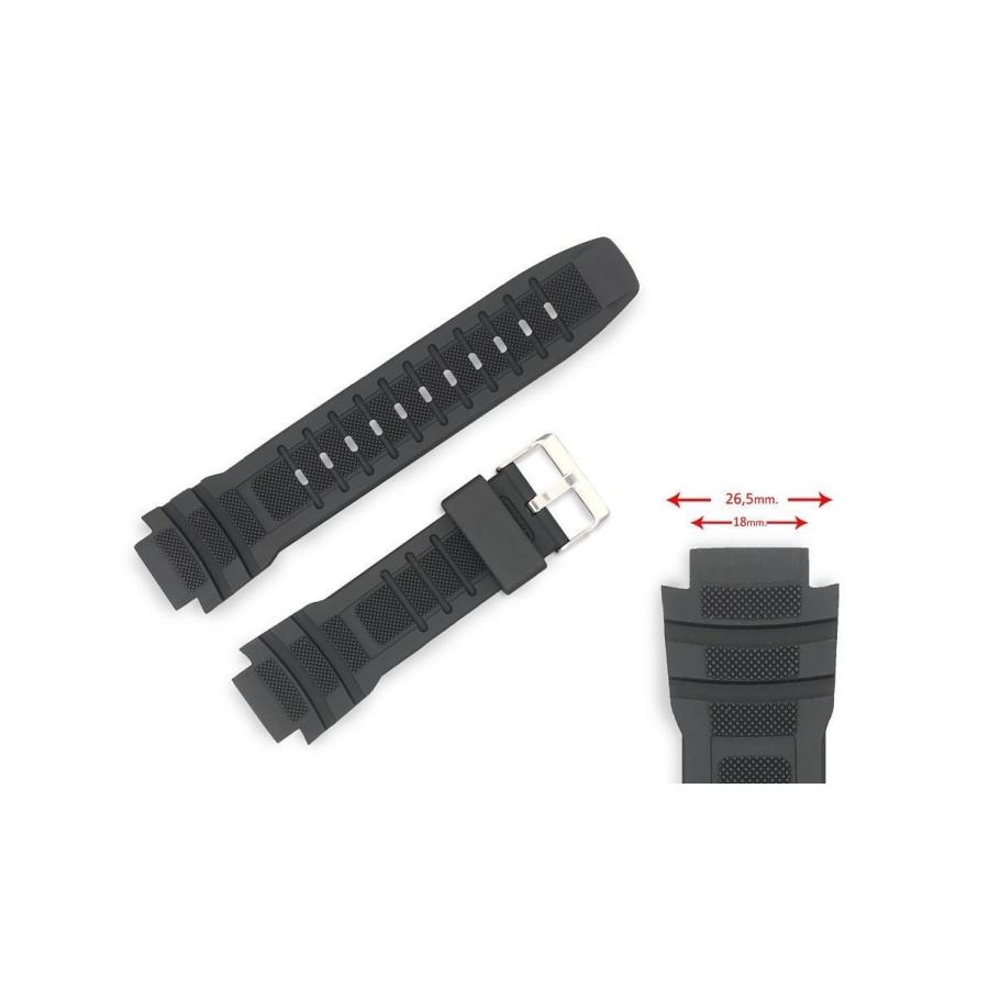 互換品 Diloy 腕時計 ベルト 18mm カシオ ウレタンバンド W2132 |  | 01