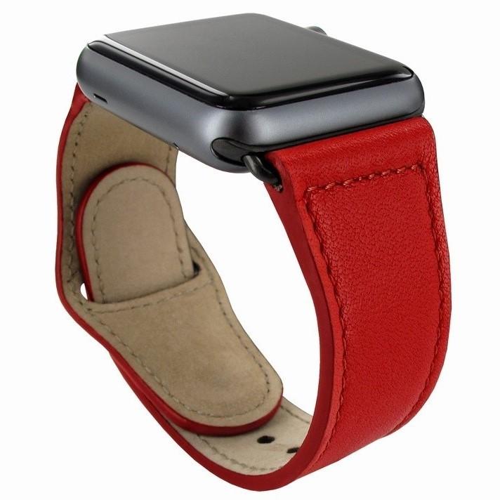 Piel Frama Apple Watch バンド 高級 本革 レザー 42mm/44mm/45mm ベルト 交換 ストラップ 互換 アップルウォッチ レッド U733R-B｜ager