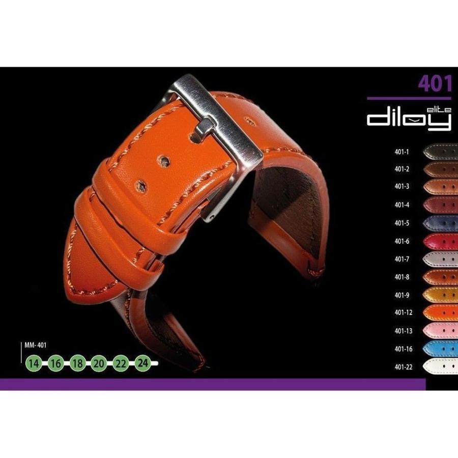 Diloy 腕時計ベルト 18mm イタリアン カーフレザー 401フラット ダークブラウン |  | 02