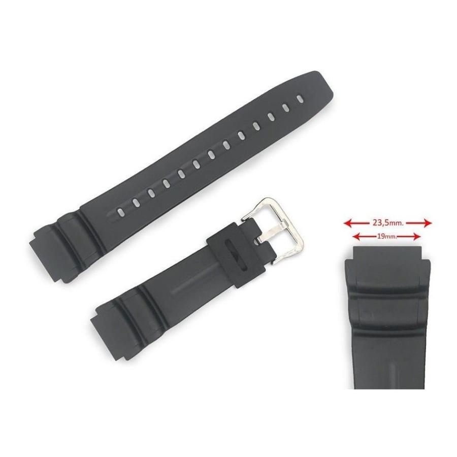 互換品 Diloy 腕時計ベルト 19mm カシオ ウレタンバンド DW280,AB300,DW390,AW61,DW340,AD301 | CASIO | 01