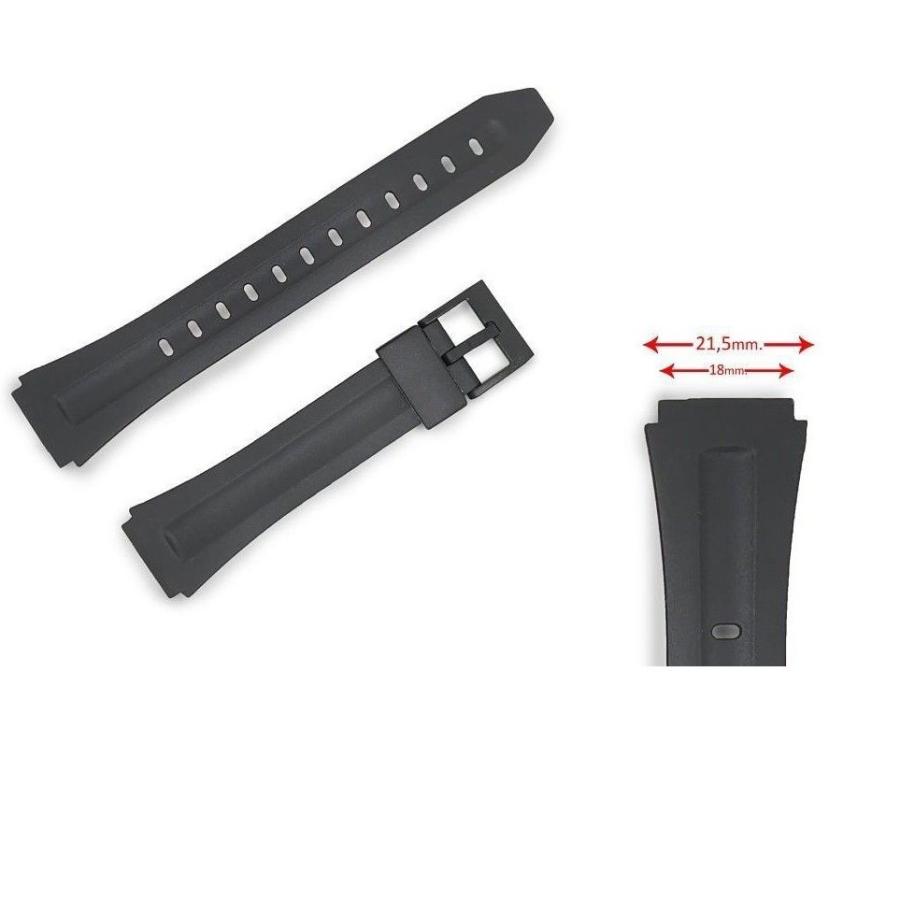 互換品 Diloy 腕時計ベルト 18mm カシオ ウレタンバンド F201,F201W | CASIO | 01