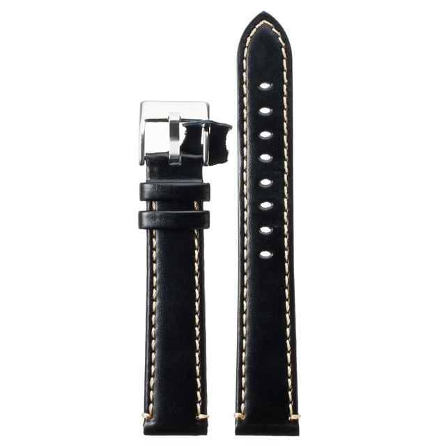 Diloy 腕時計 ベルト 14mm スムースレザー バンド 本革 Superior ブラック | 