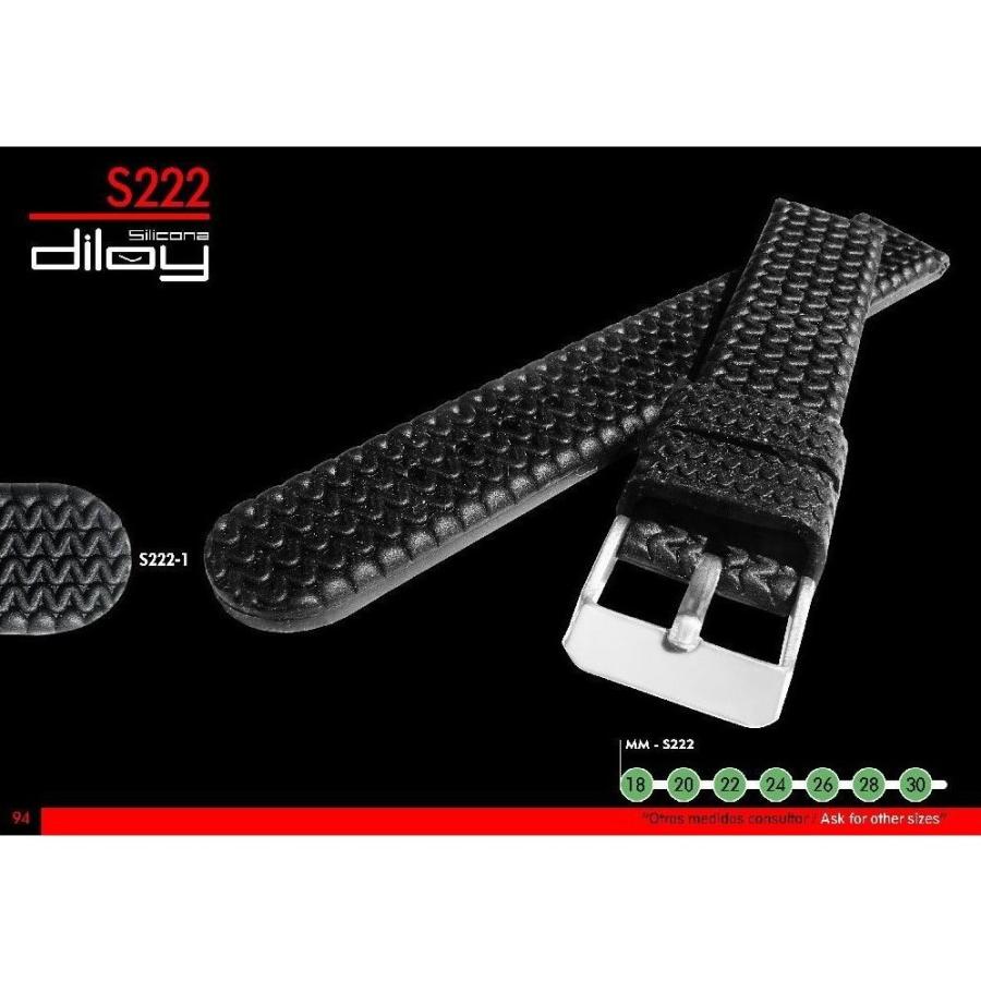 Diloy 腕時計ベルト シリコン 耐汗性 ヨーロピアン ソフトタッチ スマートウォッチ Ref.S222 ブラック 24mm |  | 03