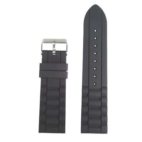 Diloy 腕時計ベルト スマートウォッチ シリコン 耐汗性 ヨーロピアン ソフトタッチ ブラック 24mm |  | 01