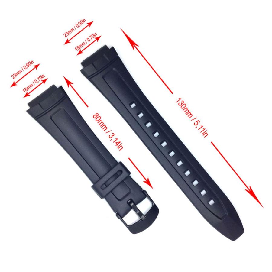 互換品 Diloy 腕時計 ベルト カシオ バンド  AW-80-1A2V, AW-80-1AV, AW-80-2BV, AW-80-4BV, AW-80-7A2V |  | 01