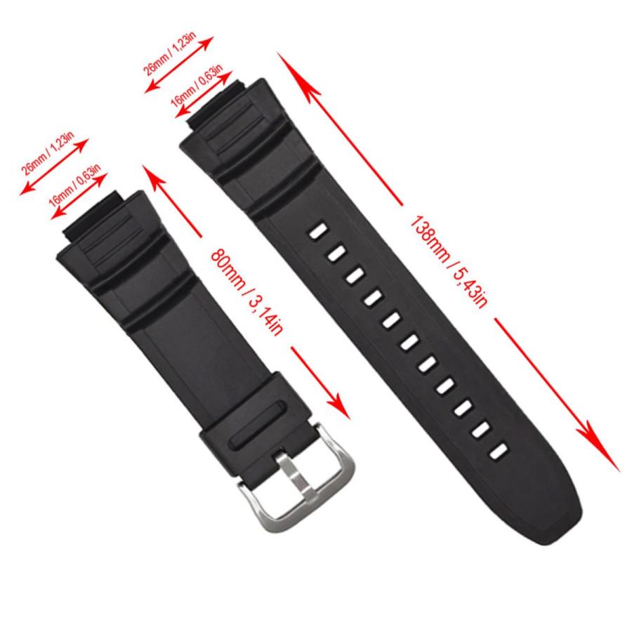 互換品 Diloy 腕時計 ベルト カシオ バンド  AE-2000W-1AVH, AE-2000W-1AVW, AE-2100W-1AV, WV-200A -1AVD |  | 01