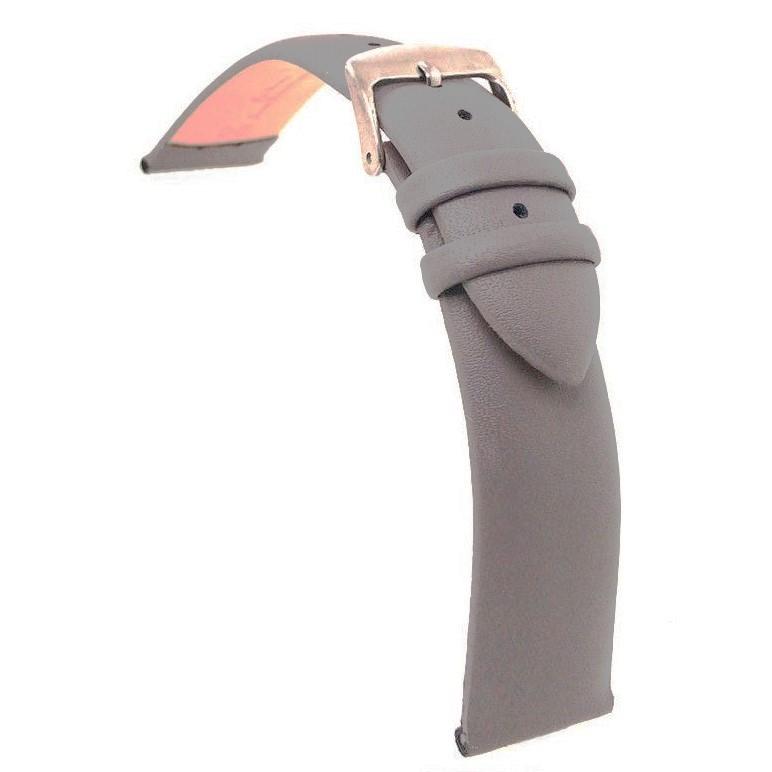 Diloy 腕時計ベルト 12mm シンプル ベーシック イタリアン カーフレザー本革 ストラップ301 グレー | 