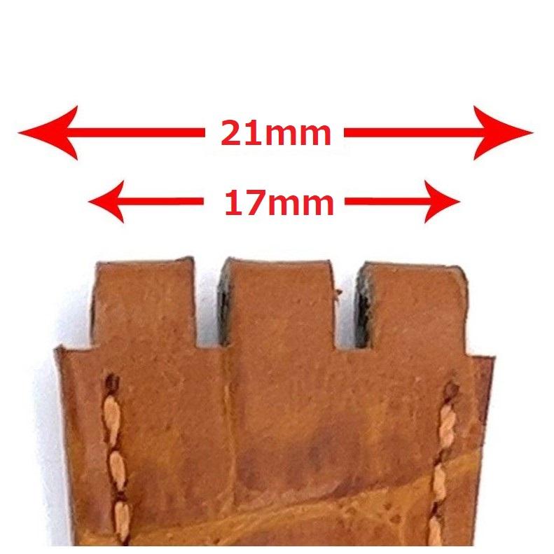 互換品 Diloy Swatch スウォッチ カーフレザー 本革 腕時計ベルト バンド 17mm(21mm)用 ミディアムブラウン | Swatch | 03