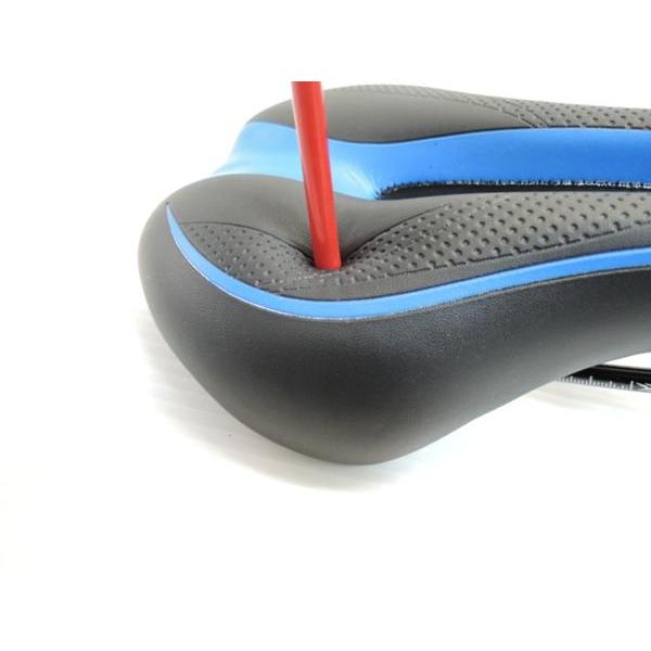 自転車 サドル 厚いクッション 穴あき ホワイトxグリーン |  | 04