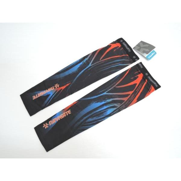 アームカバー サイクリング 日焼け防止 Lサイズ レッドxブルー | 