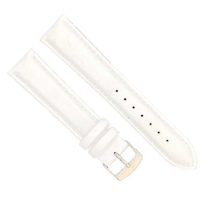 Diloy 腕時計ベルト 22mm レザー 302シリーズ バンド 本革 ホワイト