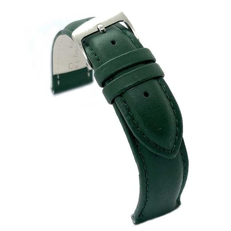 Diloy 腕時計ベルト 18mm レザー 302シリーズ バンド 本革 アーミーグリーン | 