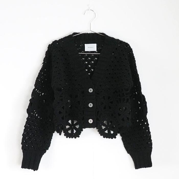 MIDIUMISOLID ミディウミソリッド かぎ針編み クロッシェカーディガン
