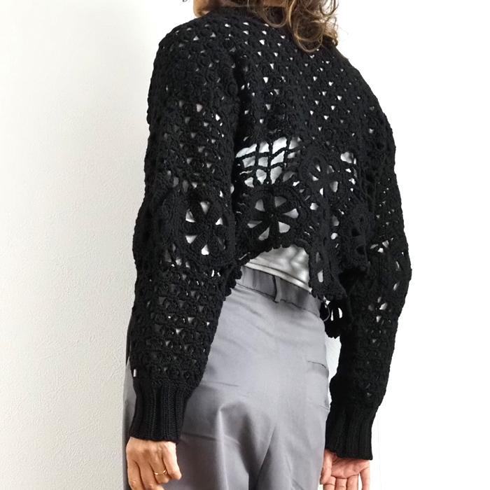 MIDIUMISOLID ミディウミソリッド かぎ針編み クロッシェカーディガン