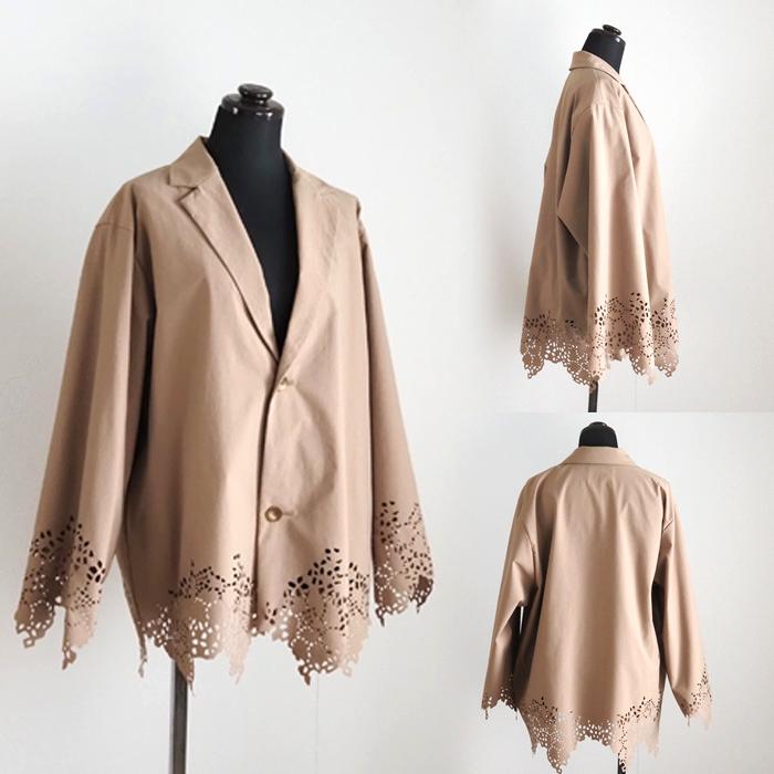 MIDIUMISOLID ミディウミソリッド カットレース ジャケット MIDIUMISOLID SALE ミディウミソリッド カットレース ジャケット