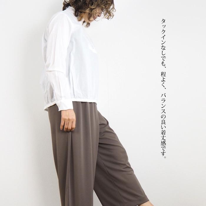 ミズイロインド mizuiroind ハイネックブラウス レースプルオーバー