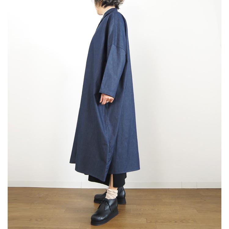 mizuiroind（ミズイロインド） デニムワイドシャツワンピース