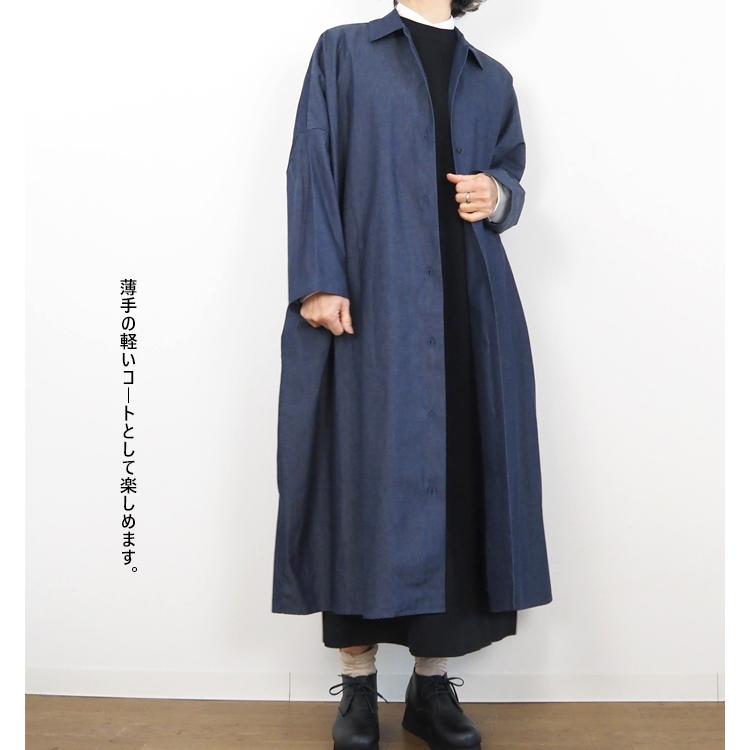 mizuiroind（ミズイロインド） デニムワイドシャツワンピース