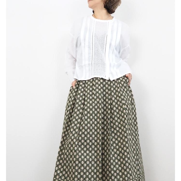 MidiUmi ミディウミ レース切替シャツ ブラウス レディース MidiUmi（ミディウミ） レース切替シャツ ブラウス レディース 1