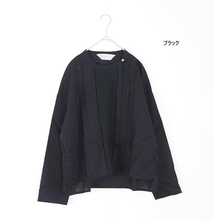 MidiUmi ミディウミ レース切替シャツ ブラウス レディース MidiUmi（ミディウミ） レース切替シャツ ブラウス レディース 1