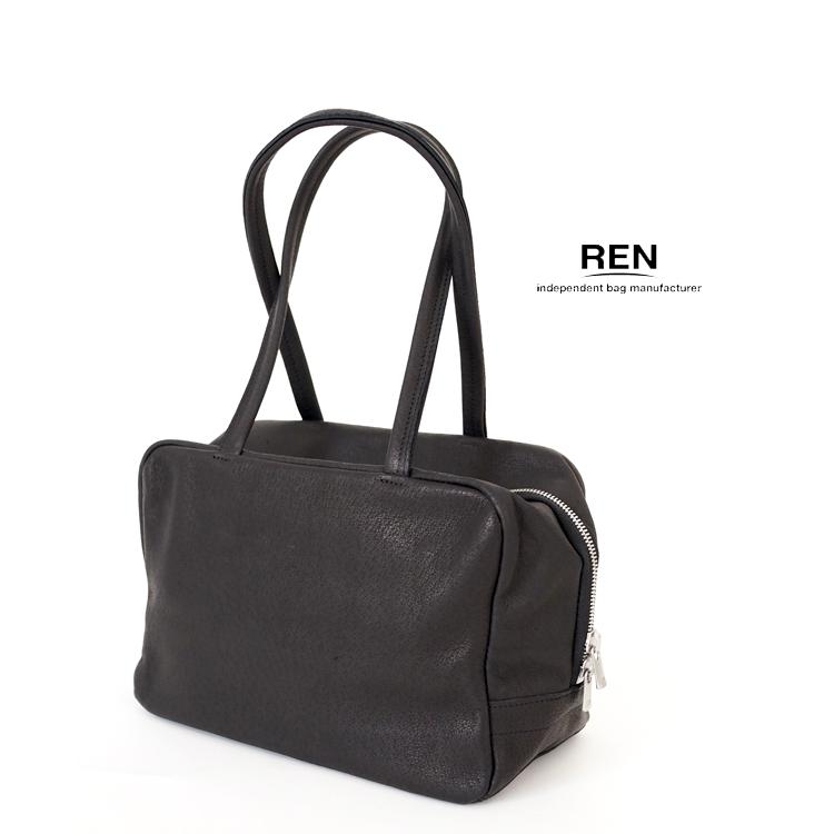 REN スクエアダッフル XSピッグスキン・ハリー REN（レン） スクエアダッフル XS ピッグスキン ハリー black 軽量