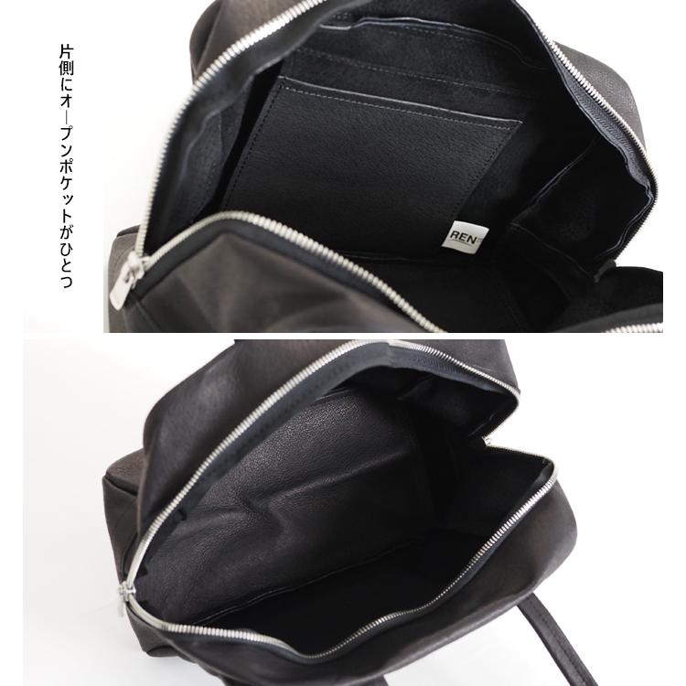 REN（レン） スクエアダッフル XS ピッグスキン ハリー black 軽量