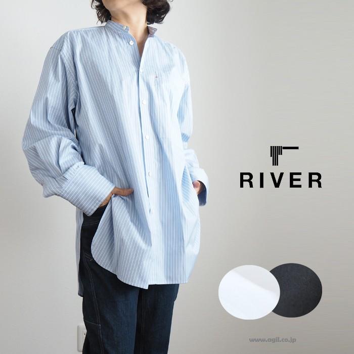 ロング長袖シャツ バンドカラー レディース River リバー 1bs002 セレクトショップagil 通販 Yahoo ショッピング