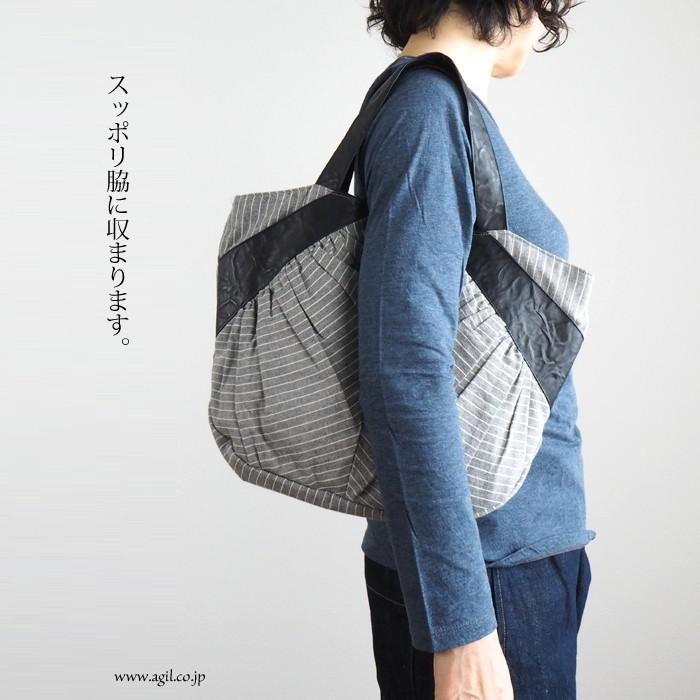 トートバッグ グレー ストライプ デザイン SUIT SQUARE 【スーツスクエア】レディース バッグ トートバッグ