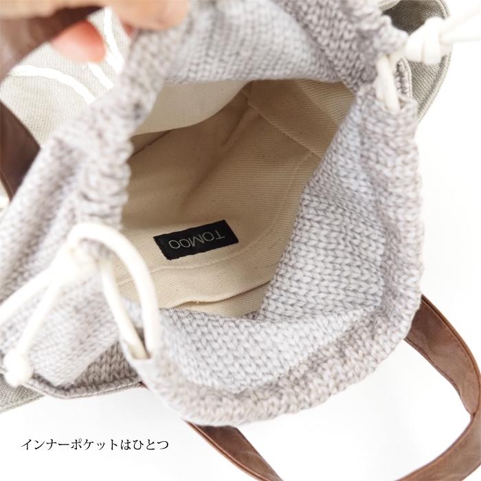 TOMOO 巾着口ミニトートバッグ 布製 レディース designs トモオ