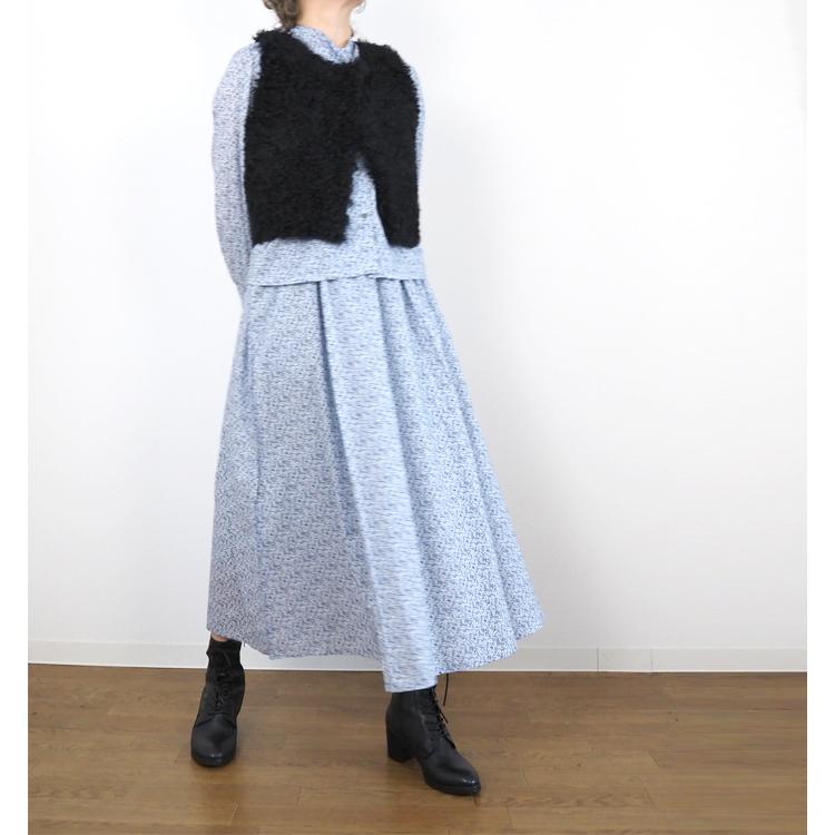 Munich（ミューニック） リバーシブルジレ カーリーフェイクファーx