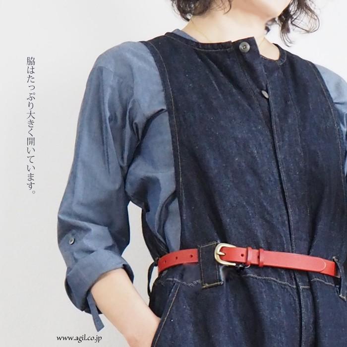 synanogues 53 オールインワン デニム パンツ コットンリネン