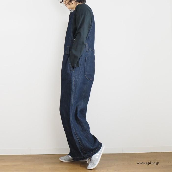 synanogues 53 オールインワン デニム パンツ コットンリネン
