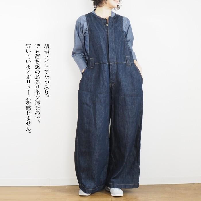 synanogues 53 オールインワン デニム パンツ コットンリネン
