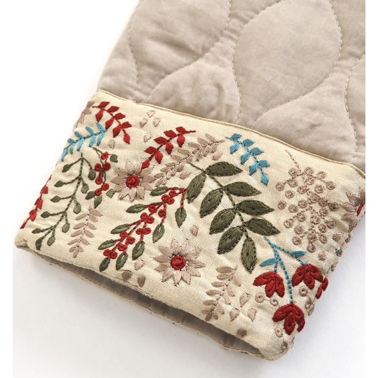 mizuiroind（ミズイロインド） キルトジャケット 刺繍テープ