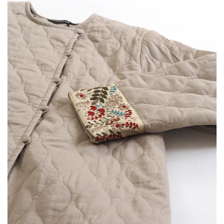 mizuiroind（ミズイロインド） セール キルティングジャケット 刺繍
