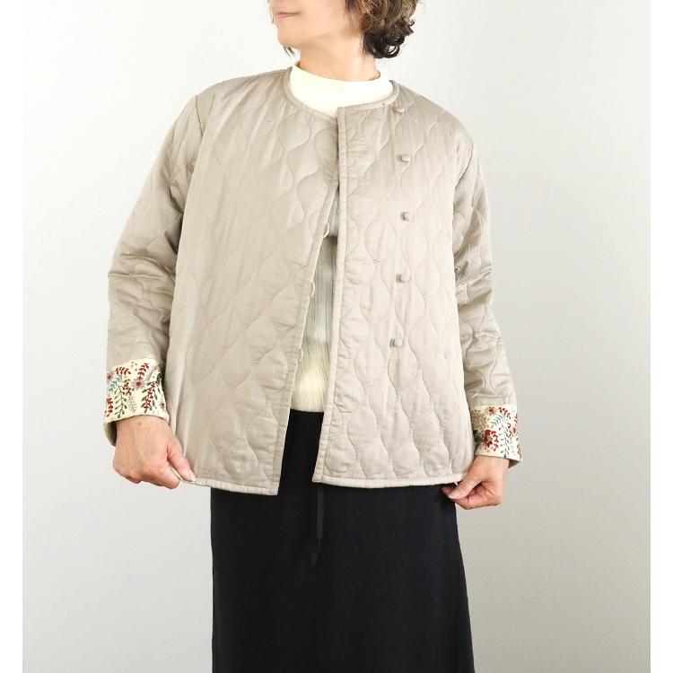 mizuiro ind (ミズイロインド)キルティングジャケット mizuiroind（ミズイロインド） セール キルティングジャケット 刺繍