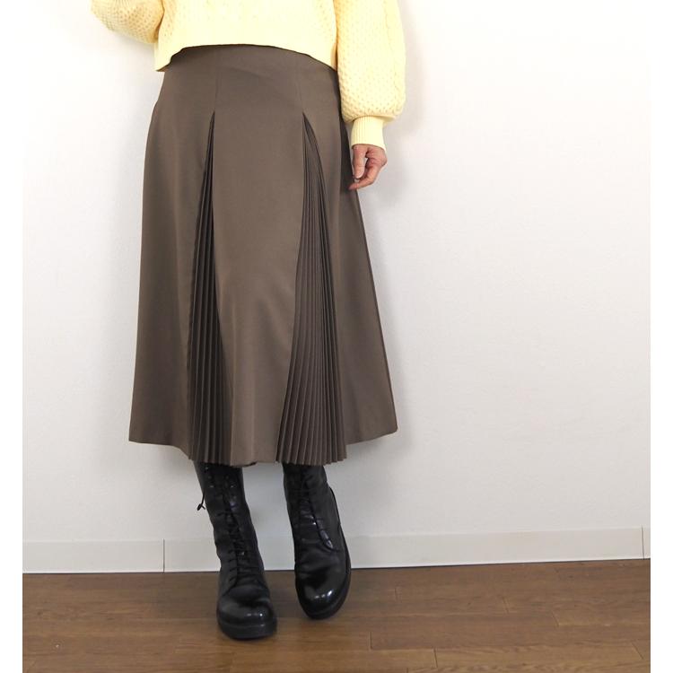 mizuiroind（ミズイロインド） プリーツスカート ミディ丈 レディース