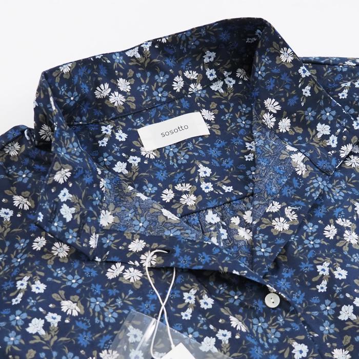 新品 sosotto 日本製 リバティプリント 花柄シャツ sosotto ソソット リバティプリント 長袖ブラウス レディース 20
