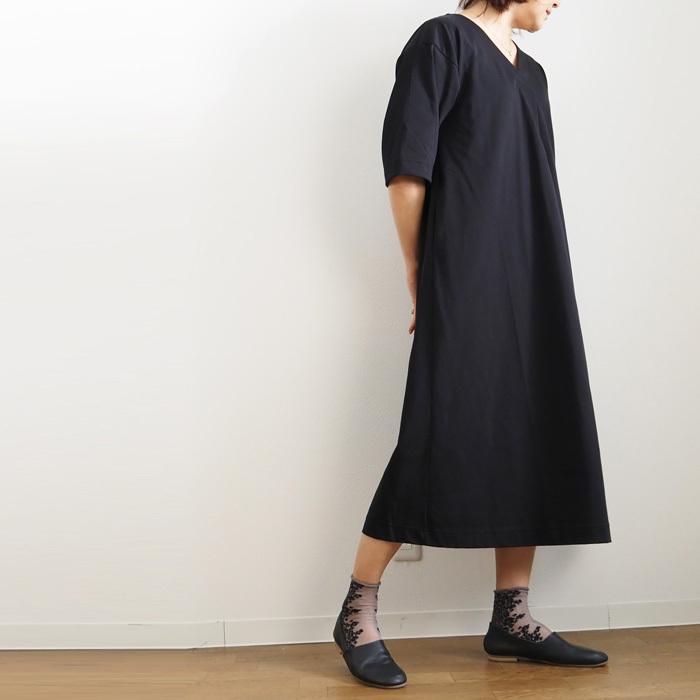SALE Squady スカディ Vネック カットソーサックワンピース レディース 30代 40代 50代_13