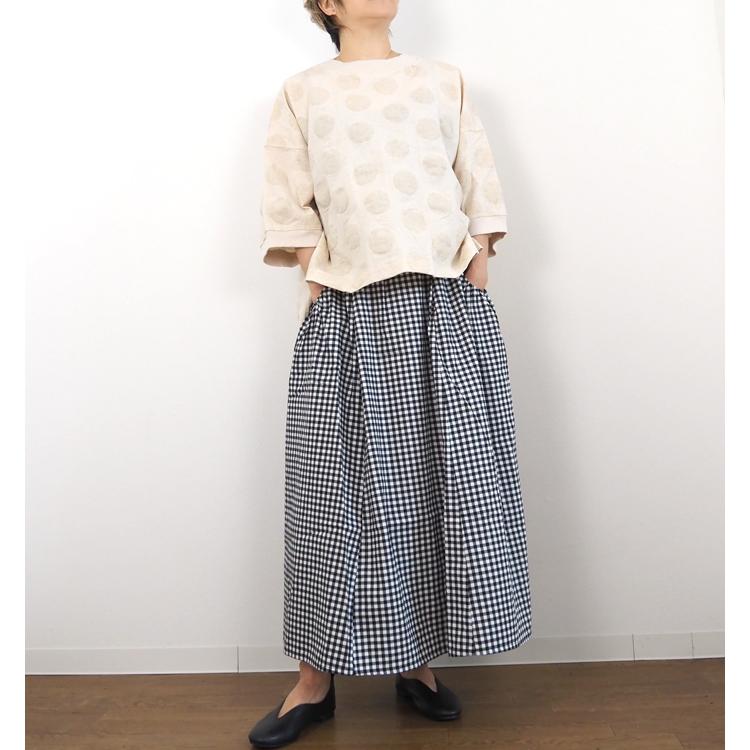 NARU（ナル） ナルファクトリー 綿麻塩縮ワイドTシャツ レディース 五