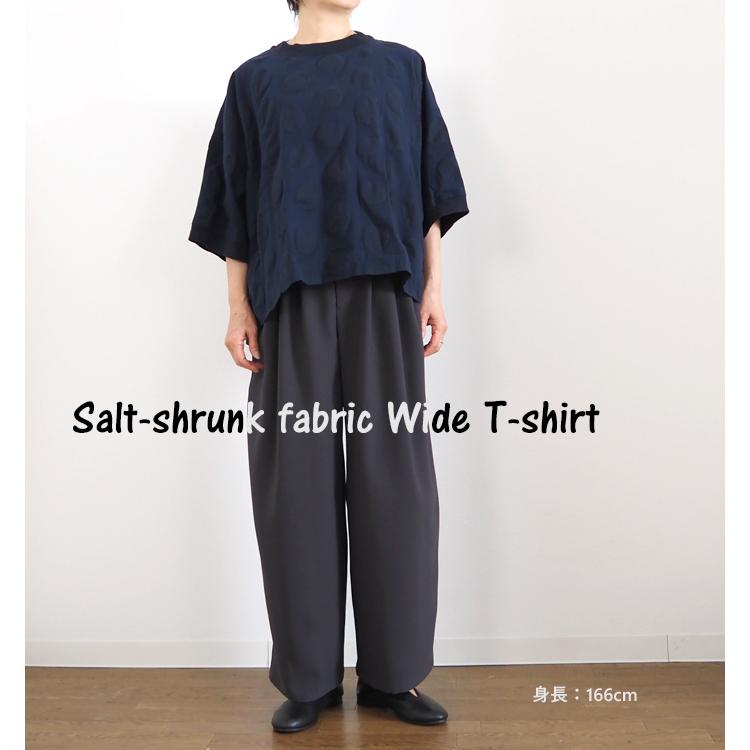 NARU（ナル） ナルファクトリー 綿麻塩縮ワイドTシャツ レディース 五