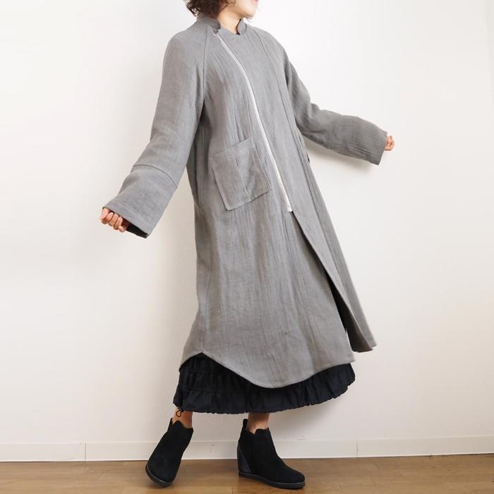 SALE フィラルフレア FERAL FLAIR ジッパーライトコート スタンドカラー レディース 30代 40代 50代_6