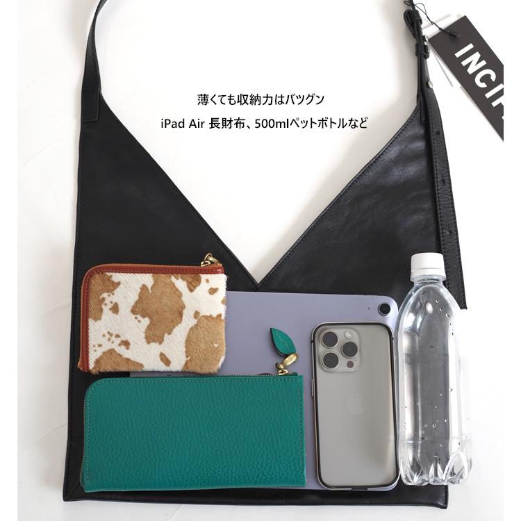 INCIPIT（インキピット） ショルダーバッグ 本革 薄型 斜めがけ あずま
