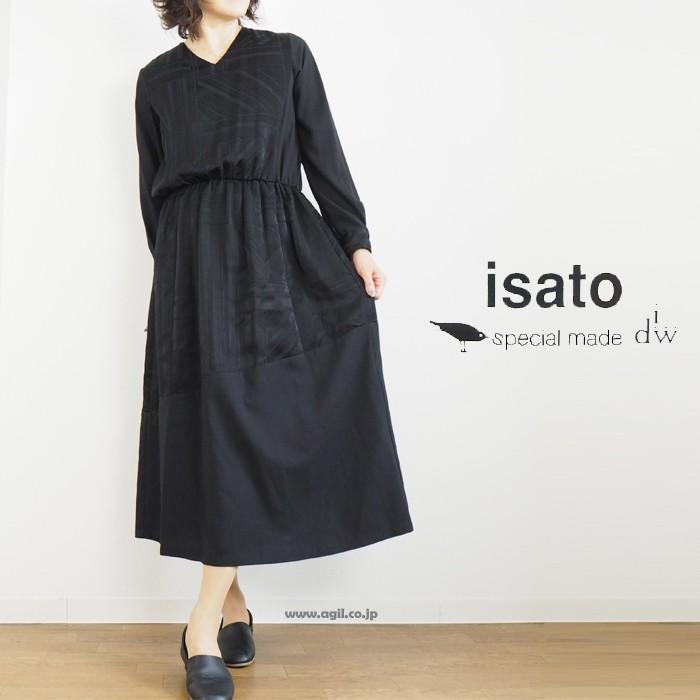 オパール加工 ミディ丈ワンピース ブラック レディース Isato Design Works イサトデザインワークス Iso011b セレクトショップagil 通販 Yahoo ショッピング