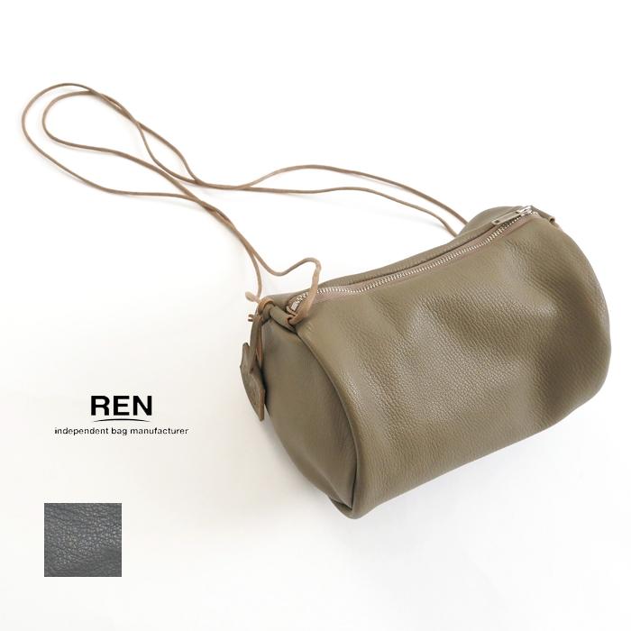 REN  レザースティル・キャニスターショルダーバッグ REN | スティル・キャニスターショルダー (black) レザーショルダー