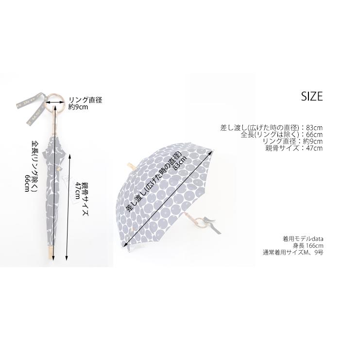 SUR MER（シュールメール） 日傘 長傘 ドット 透かし水玉 ネイビー
