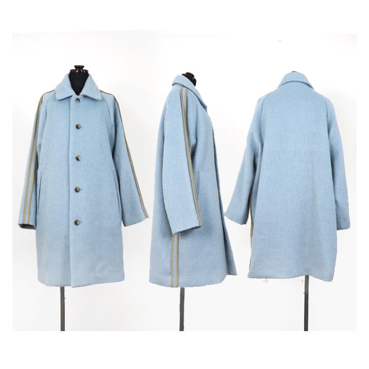 Liyoca（リヨカ） コート モヘアシャギー ハーフ丈 ライトブルー